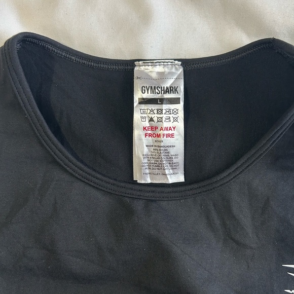 Gymshark EVERYDAY SEAMLESS LONG SLEEVE CROP TOP Black Sz L - Picture 5 of 6